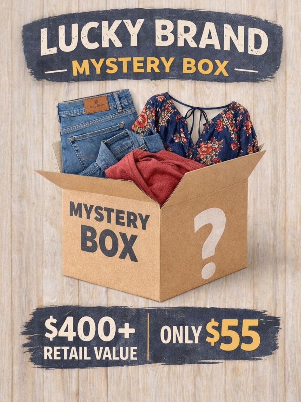 Lucky Brand Mystery Box 📦 6 Pieces NWT $400+ Value